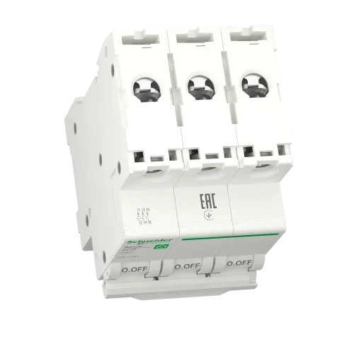Автомат 63А, 3 полюса, уставка С, Resi9 R9F12363 Schneider Electric
