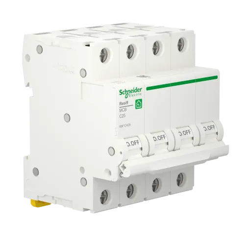 Автомат 25А, 4 полюса, уставка С, Resi9 R9F12425 Schneider Electric