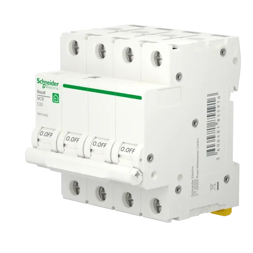 Автомат 25А, 4 полюса, уставка С, Resi9 R9F12425 Schneider Electric
