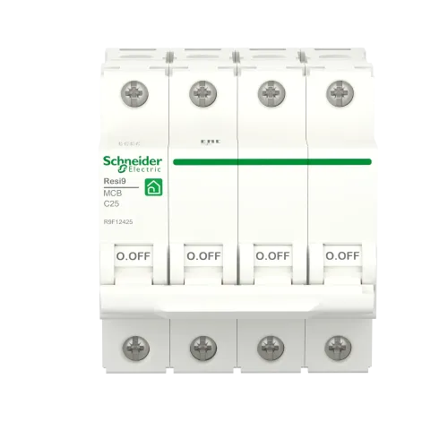 Автомат 25А, 4 полюса, уставка С, Resi9 R9F12425 Schneider Electric