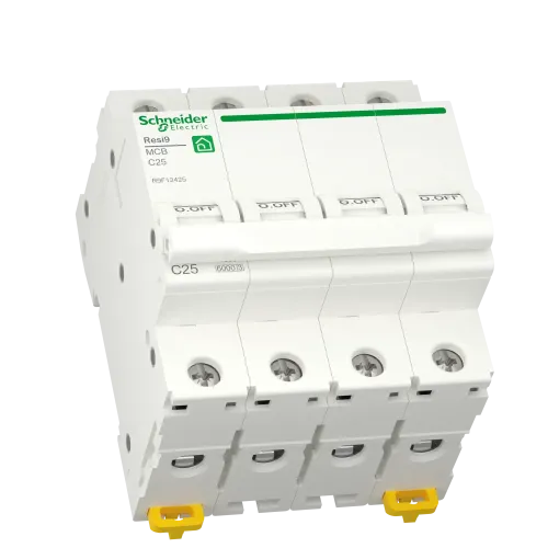 Автомат 25А, 4 полюса, уставка С, Resi9 R9F12425 Schneider Electric