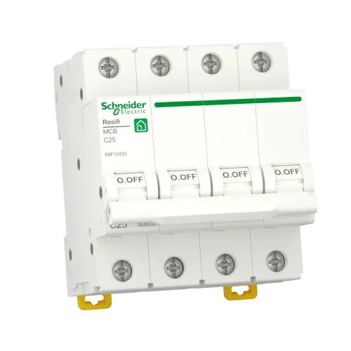 Автомат 25А, 4 полюса, уставка С, Resi9 R9F12425 Schneider Electric