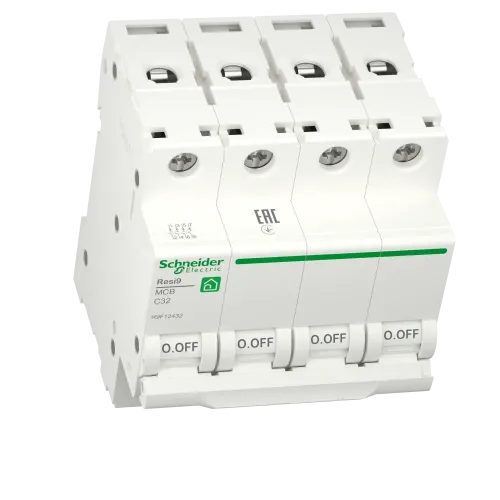Автомат 32А, 4 полюса, уставка С, Resi9 R9F12432 Schneider Electric