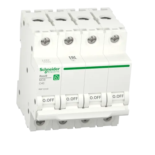 Автомат 40А, 4 полюса, уставка С, Resi9 R9F12440 Schneider Electric