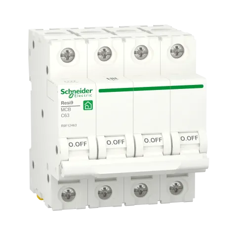 Автомат 63А, 4 полюса, уставка С, Resi9 R9F12463 Schneider Electric