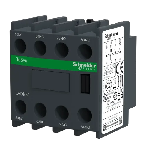 Блок контакты 3Н/Р+1Н/С, фронтальные LADN31