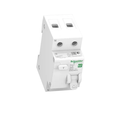 Дифавтомат 10 А, 30мА, тип С EZ9D34610 Schneider Easy9