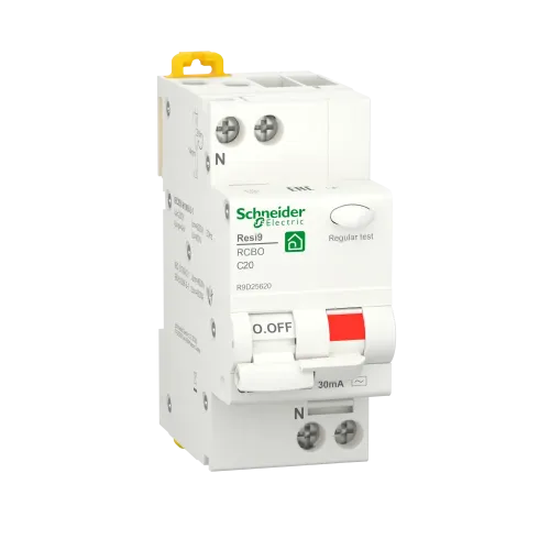 Дифавтомат 20А, 30 мА, уставка С, тип АС, Resi9 R9D25620 Schneider Electric
