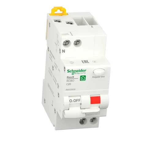 Дифавтомат 20А, 30 мА, уставка С, тип АС, Resi9 R9D25620 Schneider Electric