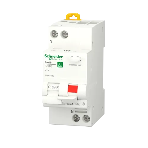 Дифавтомат 10А, 10 мА, уставка С, тип А, Resi9 R9D51610 Schneider Electric