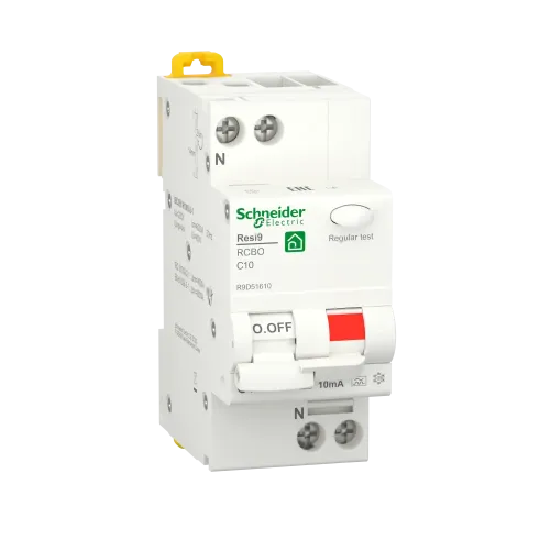 Дифавтомат 10А, 10 мА, уставка С, тип А, Resi9 R9D51610 Schneider Electric
