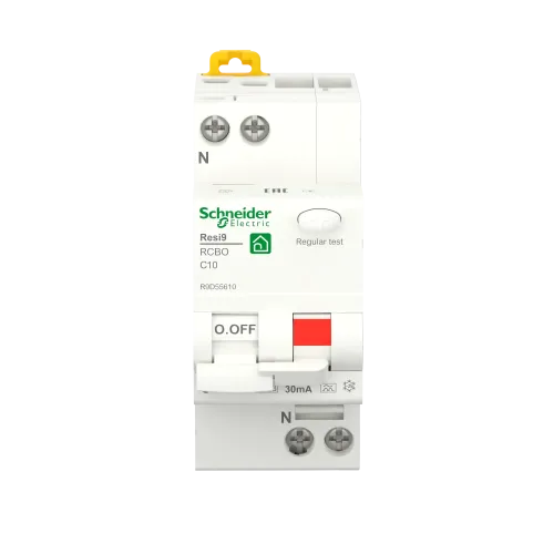 Дифавтомат 10А, 30 мА, уставка С, тип А, Resi9 R9D55610 Schneider Electric