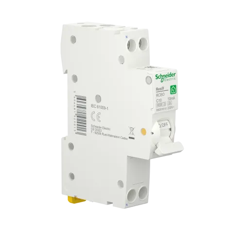 Компактный дифавтомат 10А, 10 мА, уставка С, тип А, Resi9 R9D81610 Schneider Electric