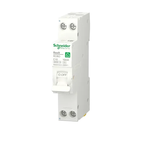 Компактный дифавтомат 10А, 10 мА, уставка С, тип А, Resi9 R9D81610 Schneider Electric