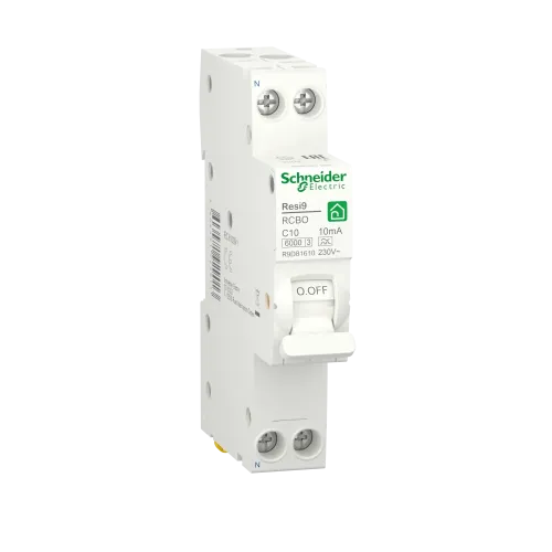 Компактный дифавтомат 10А, 10 мА, уставка С, тип А, Resi9 R9D81610 Schneider Electric