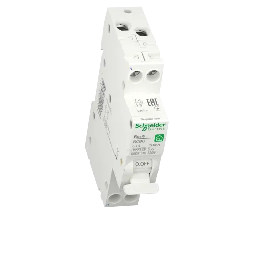 Компактный дифавтомат 10А, 10 мА, уставка С, тип А, Resi9 R9D81610 Schneider Electric