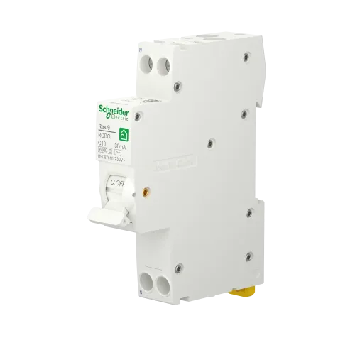Одномодульный дифавтомат 10А, 30 мА, уставка С, тип АС, Resi9 R9D87610 Schneider Electric
