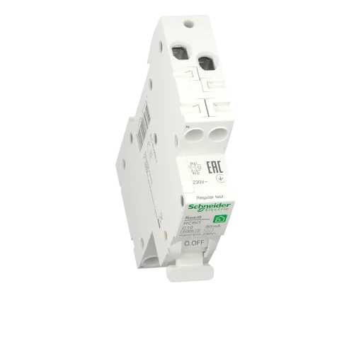 Одномодульный дифавтомат 10А, 30 мА, уставка С, тип АС, Resi9 R9D87610 Schneider Electric