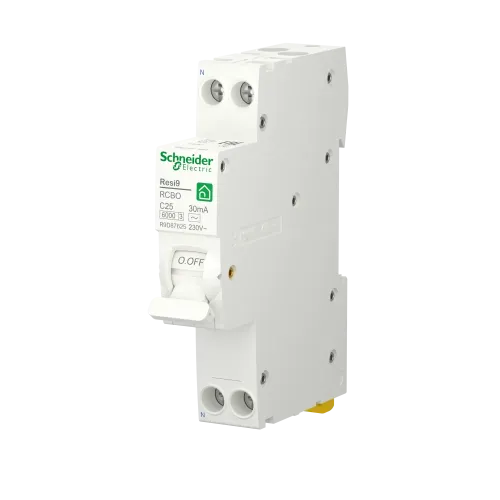 Одномодульный дифавтомат 25А, 30 мА, уставка С, тип АС, Resi9 R9D87625 Schneider Electric