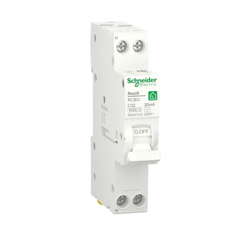 Одномодульный дифавтомат 32А, 30 мА, уставка С, тип АС, Resi9 R9D87632 Schneider Electric