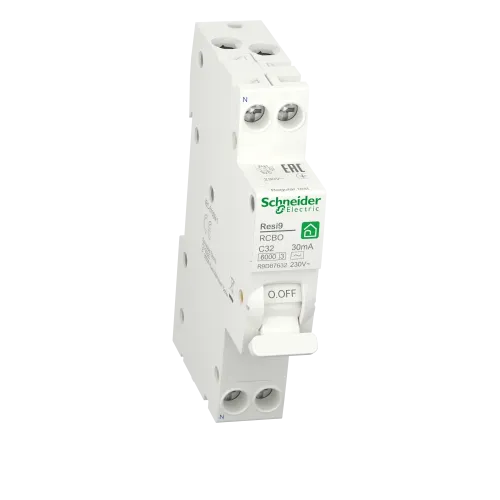 Одномодульный дифавтомат 32А, 30 мА, уставка С, тип АС, Resi9 R9D87632 Schneider Electric