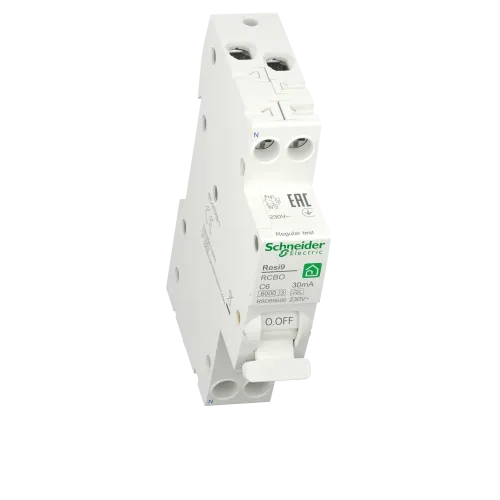 Одномодульный дифавтомат 6А, 30 мА, уставка С, тип А, Resi9 R9D88606 Schneider Electric