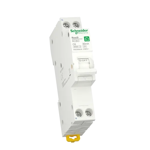 Одномодульный дифавтомат 6А, 30 мА, уставка С, тип А, Resi9 R9D88606 Schneider Electric