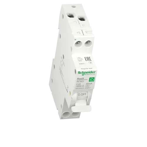 Одномодульный дифавтомат 20А, 30 мА, уставка С, тип А, Resi9 R9D88620 Schneider Electric
