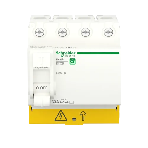 УЗО 63А, 100 мА, 4 полюса, Resi9 R9R52463 Schneider Electric