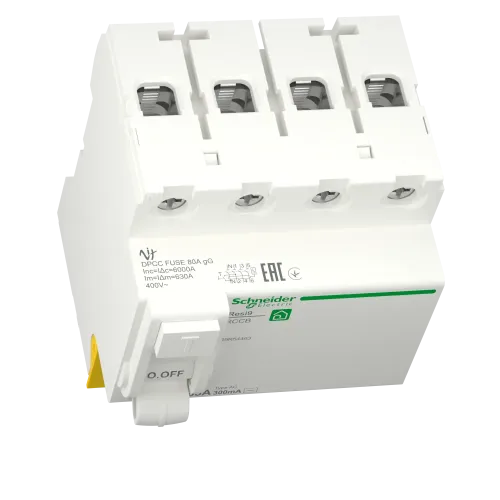 УЗО 63А, 300 мА, 4 полюса, Resi9 R9R54463 Schneider Electric