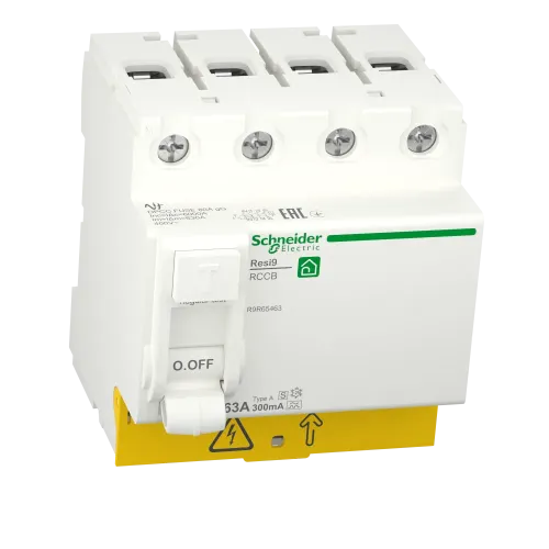 УЗО 63А, 300 мА селективное, 4 полюса, Resi9 R9R65463 Schneider Electric