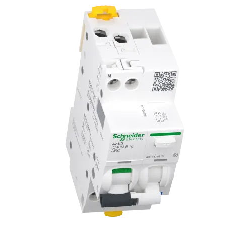 Устройство защиты от дугового пробоя 16A B 6kA, 1P+N, AFDD+AB iC40N ARC Acti9 A9TPD4616