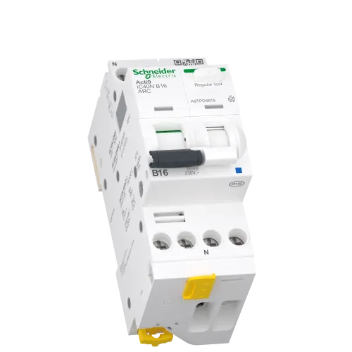 Устройство защиты от дугового пробоя 16A B 6kA, 1P+N, AFDD+AB iC40N ARC Acti9 A9TPD4616