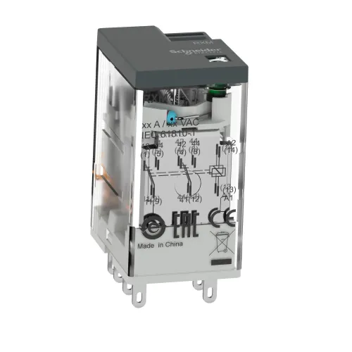 Миниатюрное электромеханическое реле Harmony Easy, 5А, LED, =24В RXM2LB2BD
