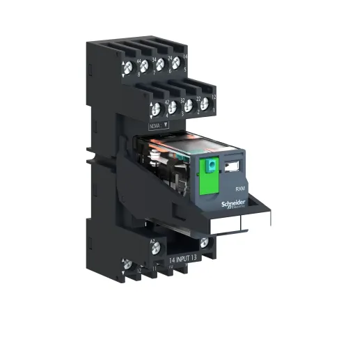 Реле электромеханическое миниатюрное, 4CO, LED, =24В RXM4AB2BDPVM