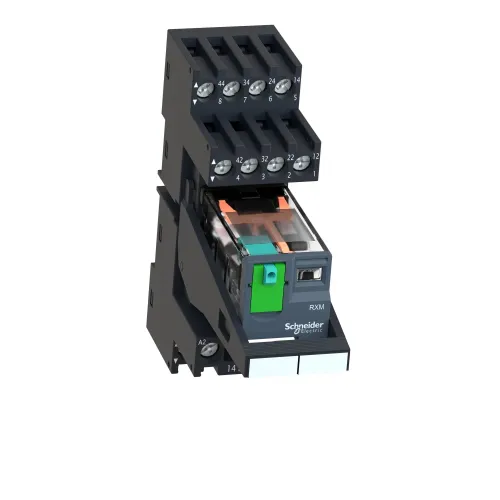 Реле электромеханическое миниатюрное, 4CO, LED, =24В RXM4AB2BDPVM
