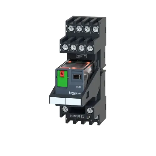 Реле электромеханическое миниатюрное, 4CO, LED, 230В RXM4AB2P7PVM