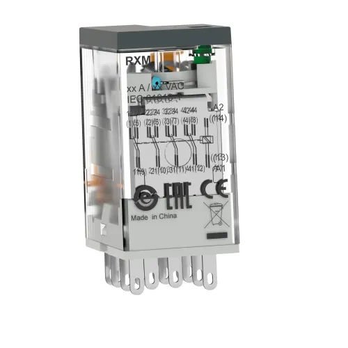 Миниатюрное электромеханическое реле Harmony Easy, 3А, 4CO, с LED, =24В RXM4LB2BD