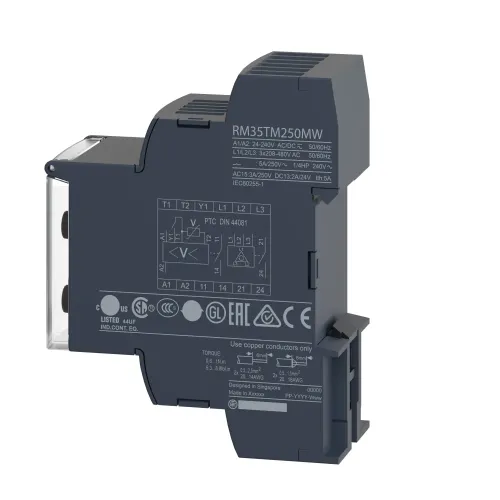 Реле контроля напряжения мин/макс. 1-100В RM35UA12MW