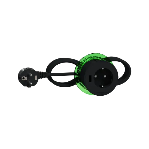 Розетка в стол 220в с USB тип А, антрацит, INS44005 Schneider Electric
