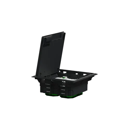 Напольный лючок пластиковый, 4 поста (M), Unica System+ INS52120