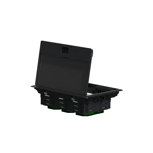 Напольный лючок пластиковый, 6 постов (L), Unica System+ INS52122
