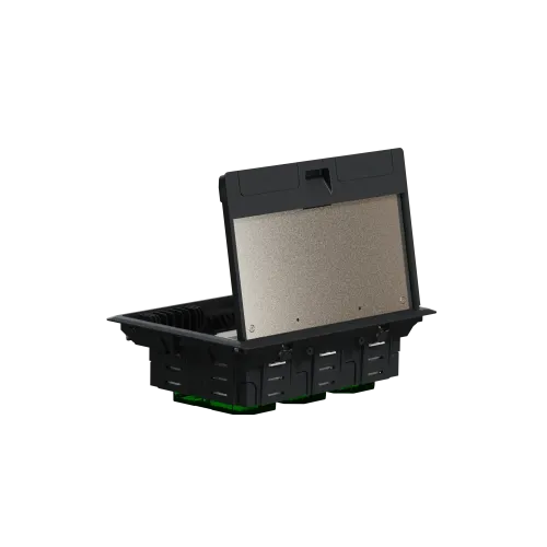 Напольный лючок пластиковый, 6 постов (L), Unica System+ INS52122