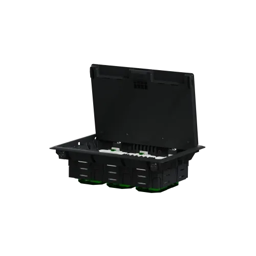 Напольный лючок пластиковый, 6 постов (L), Unica System+ INS52122
