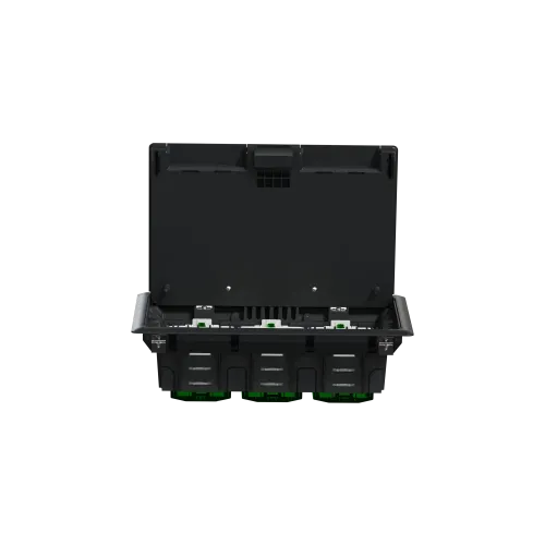 Напольный лючок пластиковый, 6 постов (L), Unica System+ INS52122