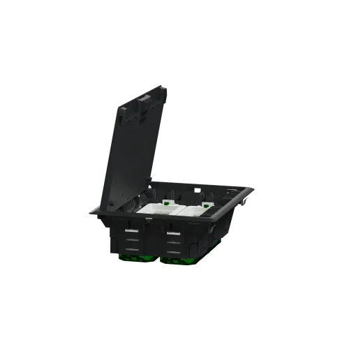 Напольный лючок пластиковый, 8 постов (L), Unica System+ INS52124