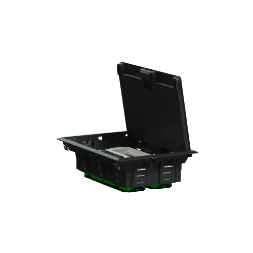 Напольный лючок пластиковый, 8 постов (L), Unica System+ INS52124