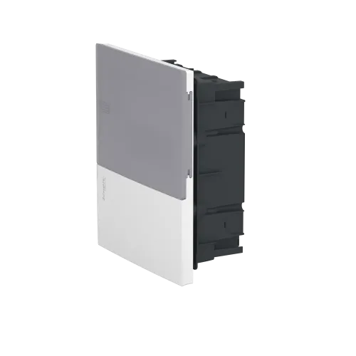 Щит MINI PRAGMA 8 модулей встраиваемый, дымчатая дверь MIP22108T