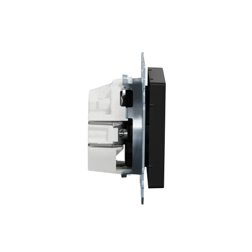 Механизм розетки SCHUKO, Merten System M, Ocean Plastic, матовый чёрный MEG2301-0403