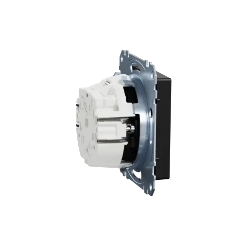 Механизм розетки SCHUKO, Merten System M, Ocean Plastic, матовый чёрный MEG2301-0403